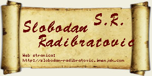 Slobodan Radibratović vizit kartica